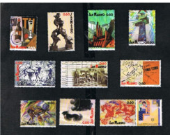 -  SAN MARINO - UN 2216.2225   2009   FUTURISMO  ( COMPLET SET OF 10 STAMPS, 1 WITH LABEL - BY  BF) - MINT** - Nuovi