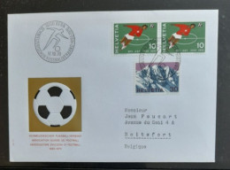 SUISSE HELVETIA SUIZA SWITZERLAND 1970 FDC FOOTBALL FUSSBALL SOCCER CALCIO FOOT FUTBOL VOETBAL FUTEBOL - Brieven En Documenten