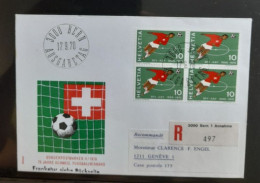 SUISSE HELVETIA SUIZA SWITZERLAND 1970 FDC FOOTBALL FUSSBALL SOCCER CALCIO FOOT FUTBOL VOETBAL FUTEBOL - Covers & Documents