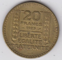 20 Francs TURIN  1929  Essai En Cupro Alu - Essais, Piéforts, épreuves & Flans Brunis