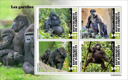 2024-01 - DJIBOUTI- GORILLAS       4V  MNH** - Gorillas