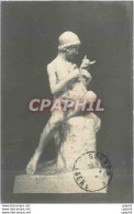CPA Statue Jeune Homme Chevreau Chevre - Sculture