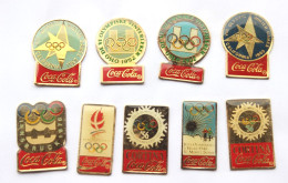 Lot De 9 Pin's COCA COLA JEUX OLYMPIQUES - Tous Différents - N072 - Lots