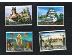 SAN MARINO - UN 2281.2284  - 2010 EMISSIONE CONGIUNTA SAN MARINO-GIAPPONE (COMPLET SET OF 4 STAMPS, BY BF) - MINT** - Nuovi