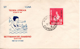Yugoslavia, STT - VUJNA, Zona B, Children's Week 1952 - Storia Postale