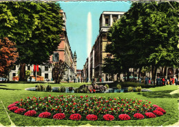 TORINO - GIARDINO DI PIAZZA CARLO FELICE E VIA ROMA, ACQUERELLATA - V1961 - Parcs & Jardins