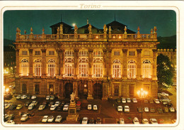 TORINO - PALAZZO MADAMA PIAZZA CASTELLO, NOTTURNO - AUTO CARS VOITURES AUTOBIANCHI BIANCHINA INNOCENTI FIAT 500 600 850 - Palazzo Madama