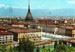 TORINO - PANORAMA PIAZZA VITTORIO VENETO, MOLE ANTONELLIANA E CATENA DELLE ALPI, VISTO DAL MONTE DEI CAPPUCCINI - V1972 - Tarjetas Panorámicas