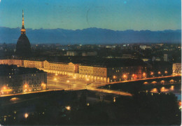 TORINO - PANORAMA - PIAZZA VITTORIO VENETO E MOLE ANTONELLIANA, VISTE DAL MONTE DEI CAPPUCCINI - NOTTURNO - V1969 - Viste Panoramiche, Panorama