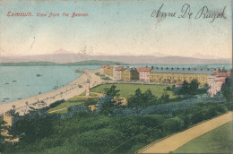 EXMOUTH  VIEW FROM THE BEACON    2 SCANS - Torquay