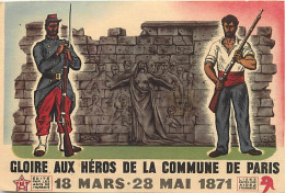 Themes Div-ref UU975-journal L Humanité-gloire Aux Heros De La Commune De Paris -1871- Mur Des Federes /-non Circulé - - Partiti Politici & Elezioni