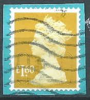 GROSSBRITANNIEN GRANDE BRETAGNE GB MACHINS 2019 P. 14½ X 14 £1,60 USED ON PAPER SG U2949 MI 4364 YT 4768 - Machins