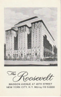 UR -(21) " THE ROOSEVELT "- HOTEL , MADISON AVENUE - NEW YORK - ETATS UNIS D' AMERIQUE - 2 SCANS - Bar, Alberghi & Ristoranti