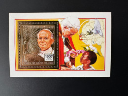 Guinée Guinea 1992 Mi. Bl. 428 Or Gold Pape Jean-Paul II Papst Johannes Paul Pope John Paul Dove - Päpste