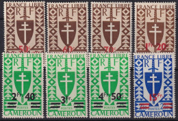 Cameroun 1945 Sc 297A-303 Yt 266-73 Set Most MH* - Poste Aérienne