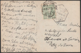 Postcard, D. Carlos 10 Rs. - 1907. Lisboa To Foz Do Douro, Porto - Briefe U. Dokumente