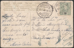 Postcard, D. Carlos 10 Rs. - 1886. Lisboa Central To Lisboa - Briefe U. Dokumente