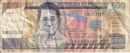 BILLETE DE FILIPINAS DE 500 PISO DEL AÑO 2010 (BANKNOTE) - Philippinen