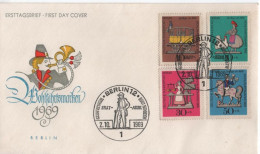 Germany Deutschland 1969 FDC Wohlfahrtsmarken, Zinc Figures, Canceled In Berlin - 1961-1970