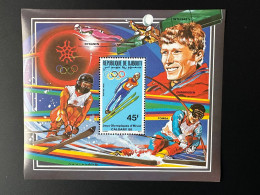 Djibouti 1988 Mi. Bl. 144 Winter Olympic Games Calgary Jeux Olympiques Olympia Ski Espace Space Raumfahrt - Skiing