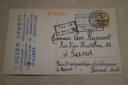 Guerre 14-18,courrier Avec Belle Oblitération Militaire,1916 ,censure ,pour Collection - OC38/54 Ocupacion Belga En Alemania