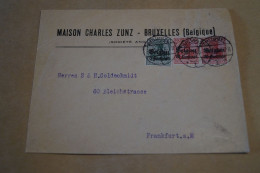 Guerre 14-18,envoi Avec 3 Timbres,courrier Avec Belle Oblitération Militaire,1914 ,censure ,pour Collection - OC38/54 Belgische Bezetting In Duitsland