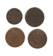 496/ Italie : V. Emmanuel II : 5 Cts 1861 M - 10 Cts 1863 - Umberto 1 : 10 Cts 1893 R Et 1894 BI - 1861-1878 : Victor Emmanuel II