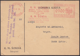 F-EX47761 YUGOSLAVIA 1939 POSTAL MATTER PIGNEY BOWES.  - Cartas & Documentos