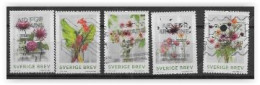 Suède 2021 N°3361/3365 Oblitérés Fleurs - Usati