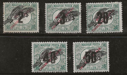 Hongrie 1919-1920 N° Y&T : TT 59 à 64 -61 * - Postage Due