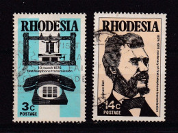 RHODESIA 1976 Used Stamps Telephone Michel Nr. 171-172, Scannr, 455 - Rodesia (1964-1980)