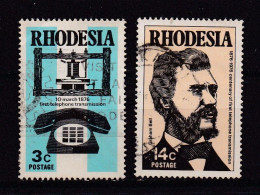 RHODESIA 1976 Used Stamps Telephone Michel Nr. 171-172, Scannr, 455 - Rhodesia (1964-1980)