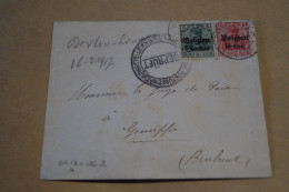 Guerre 14-18,très Bel Envoi,courrier Avec Belle Oblitération Militaire,censure,1917 ,pour Collection - OC38/54 Occupazione Belga In Germania