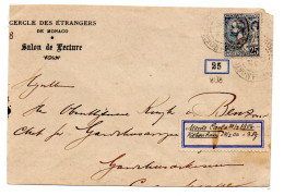 MONACO -- MONTE CARLO -- Découpe D'Enveloppe  Cercle Des Etrangers -- Timbre 25 C. Bleu Prince Albert 1er - Used Stamps