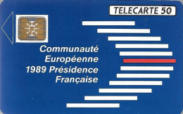 CARTE-PUBLIC-1989-50U-F107.510-SC4on-11/89-COMMUNAUTE EUROPEENNE-Série 5 Pe14348-UTILISE-TBE/Tres Rare - 1989