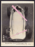Mercedes-benz Werkphoto 16 X 11,5 Cm Grand-prix-rennwagen 1939 Formula 1   (see Sales Conditions) - Automovilismo - F1