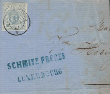 Luxembourg - Luxemburg - Timbre  1859   Part De Lettre   10C.   Michel 6   ° - 1859-1880 Armarios