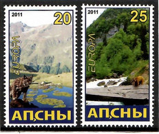 Abkhazia  2011 .  EUROPA  CEPT . Forests (Fauna, Mountains). 2v. - 2011