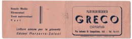 Calendarietto - Libreria Greco - Catania - Anno 1953 - Petit Format : 1941-60