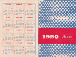 Calendarietto - Macchia - Anno 1950 - Petit Format : 1941-60