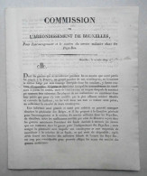 1820 Commission Pour L'encouragement Et Le Soutien Du Service Militaire Dans Les Pays-Bas - Arrondissement De Bruxelles - Documenten