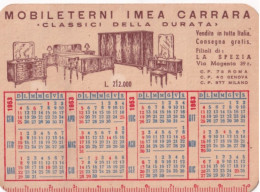 Calendarietto - Mobili Eterni - Imea - Carrara - Anno 1953 - Petit Format : 1941-60