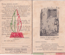 Calendarietto - Movimento Scociale Italiano - Milano - Anno 1953 - Petit Format : 1941-60