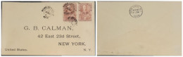 O) 1903 HAITI, PRESIDENT  T. AUGUSTIN SIMON SAM 5c Red Brown, G. B. CALMAN, CIRCULATED TO NEW YORK - Haïti