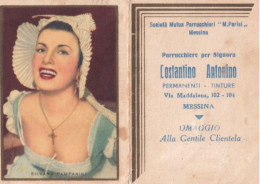 Calendarietto - Parrucchiere Per Signora - Costantino Antonio - Messina - Silvana Pampanini - Anno 1953 - Petit Format : 1941-60