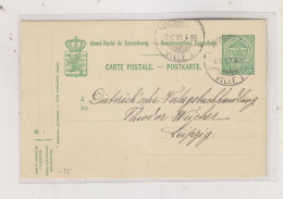 LUXEMBOURG 1910 Nice Postal Stationery To Germany - Entiers Postaux