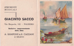 Calendarietto - Strumenti Musicali - Giacinto Sacco - Palermo - Milano - Anno 1953 - Petit Format : 1941-60