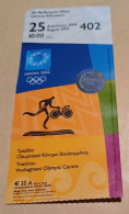 Athens 2004 Olympic Games - Triathlon Used Ticket, Code: 402 - Apparel, Souvenirs & Other