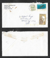 SE)1990 CANADA, MARINE FAUNA, WHALE, SAMUEL DWIGHT CHOWN - CHOWN UNITED CHURCH, COVER CIRCULATED FROM CANADA TO THE USA, - Gebruikt