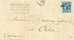 Juin 1871 N°46B Oblitération étoile Sur Devant De Lettre +rabat De Paris Vers Orbec Calvados , Signé Calves - 1849-1876: Klassik